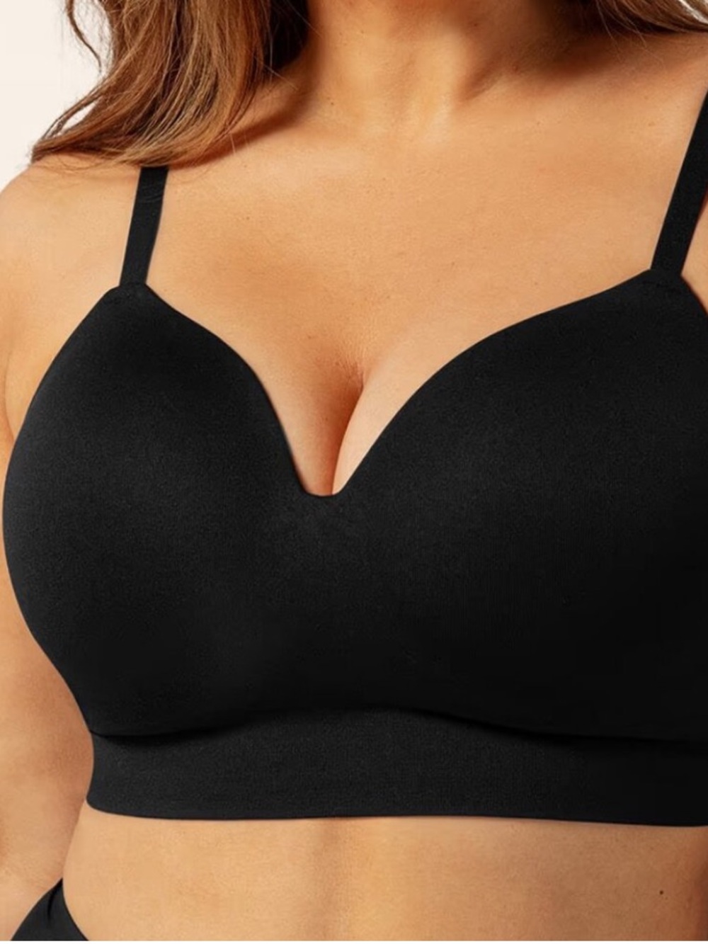 Truekind Supportive Comfort Wireless Shaping Bra - XL Black NWT